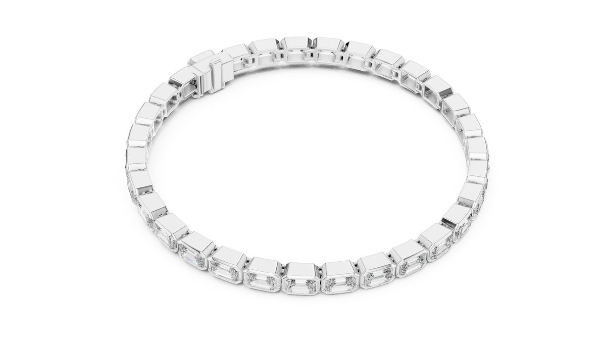 The Emerald Line Tennis Bracelet White Gold