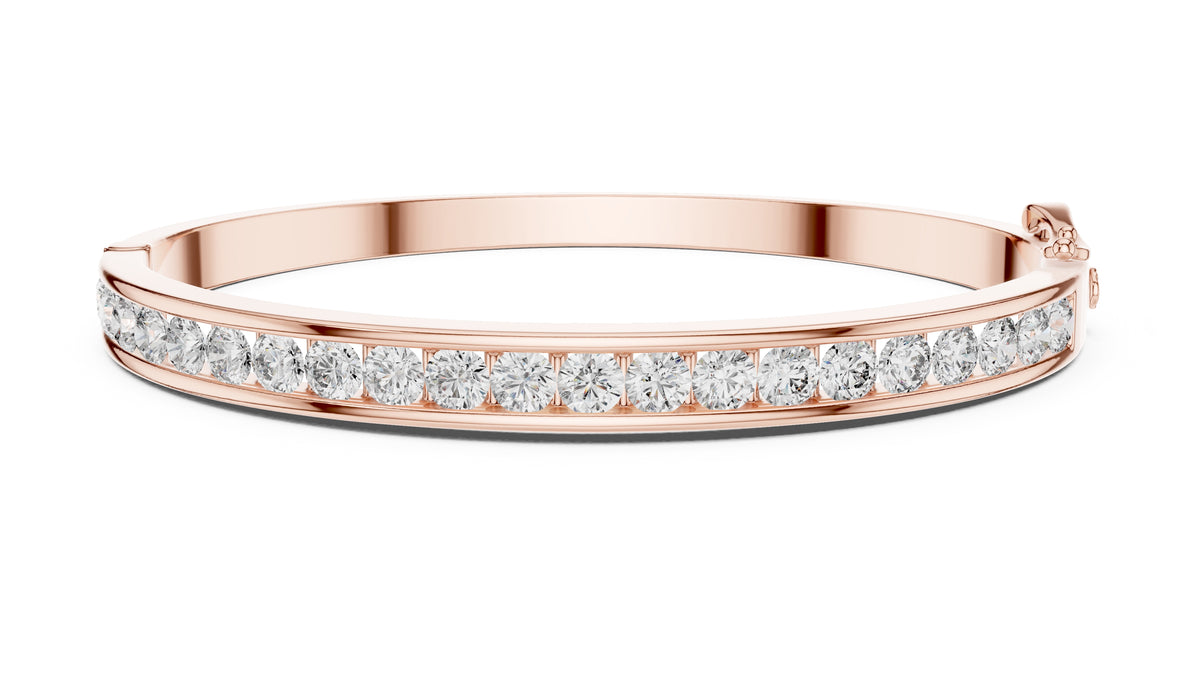 The Continuum Channel Bangle Rose Gold