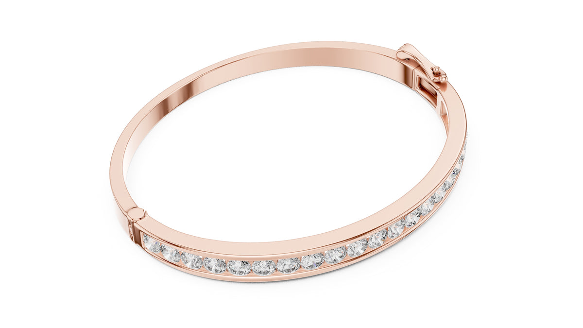 The Continuum Channel Bangle Rose Gold
