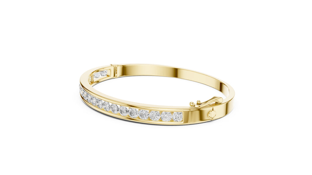 The Continuum Channel Bangle Yellow Gold