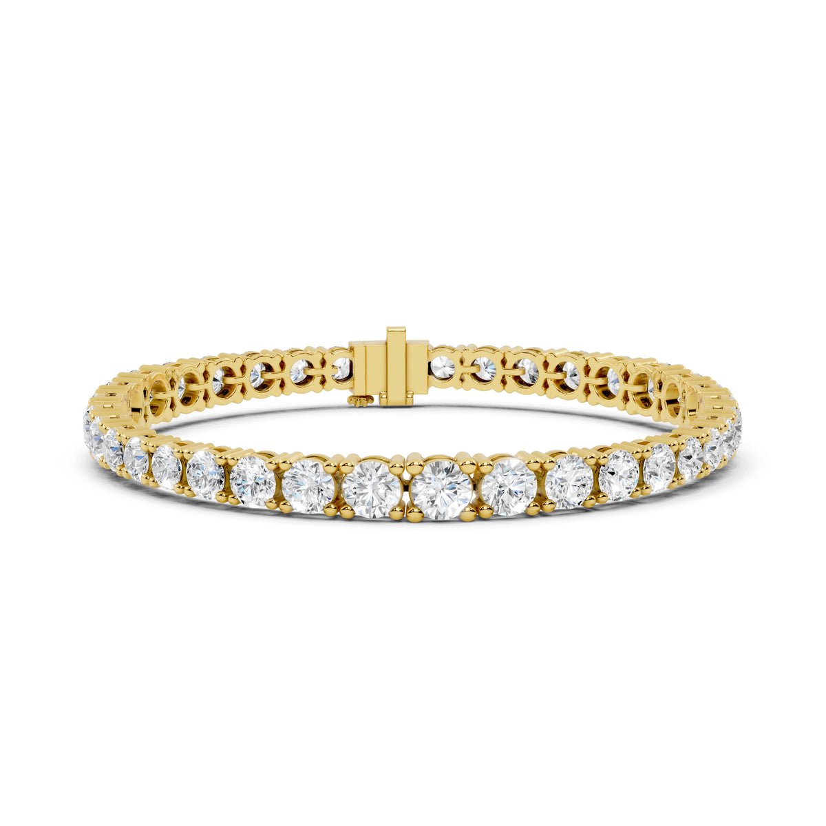 The Timeless Round Tennis Bracelet Yellow Gold