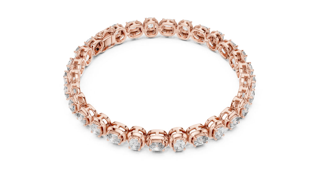 The Imperial cushion Link Bracelet Rose Gold