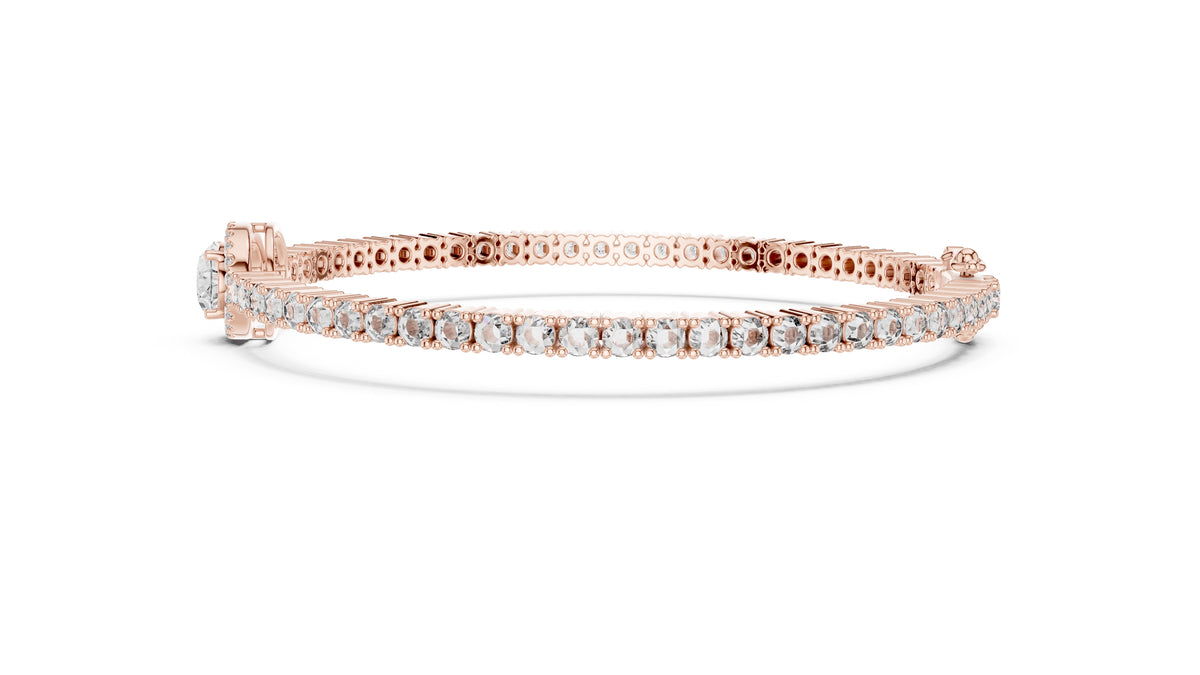 The Starburst Oval Tennis Band 1ct Rose Gold