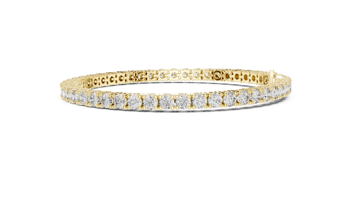 The Crown Round Tennis Bracelet Yellow Gold