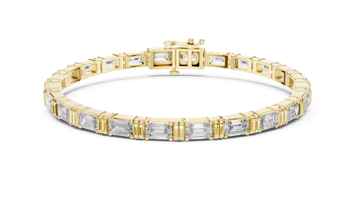 The Grand Emerald Tennis Bracelet Yellow Gold