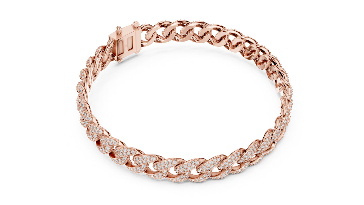The Imperial Pave Cuban Chain Rose Gold
