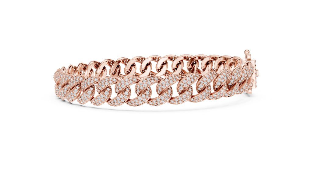 The Imperial Pave Cuban Chain Rose Gold