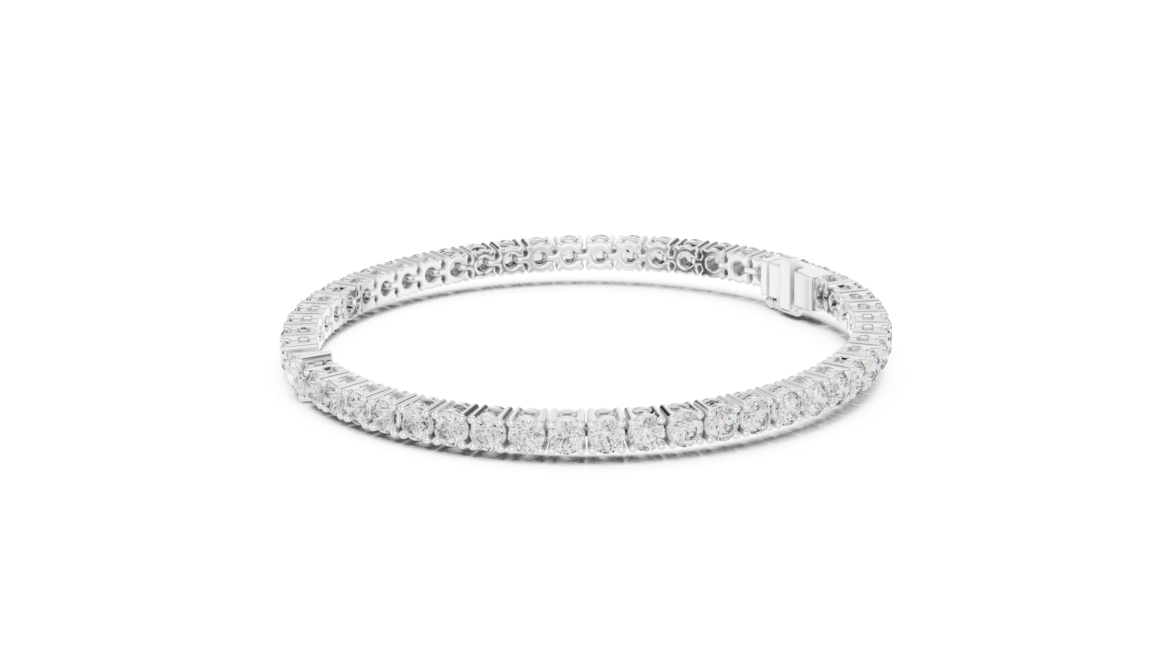 Aura Pear Tennis Bracelet White Gold