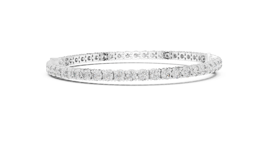 Aura Pear Tennis Bracelet White Gold