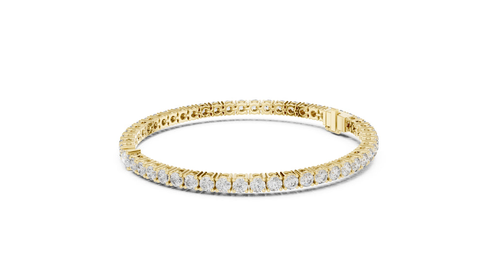 Aura Pear Tennis Bracelet Yellow Gold