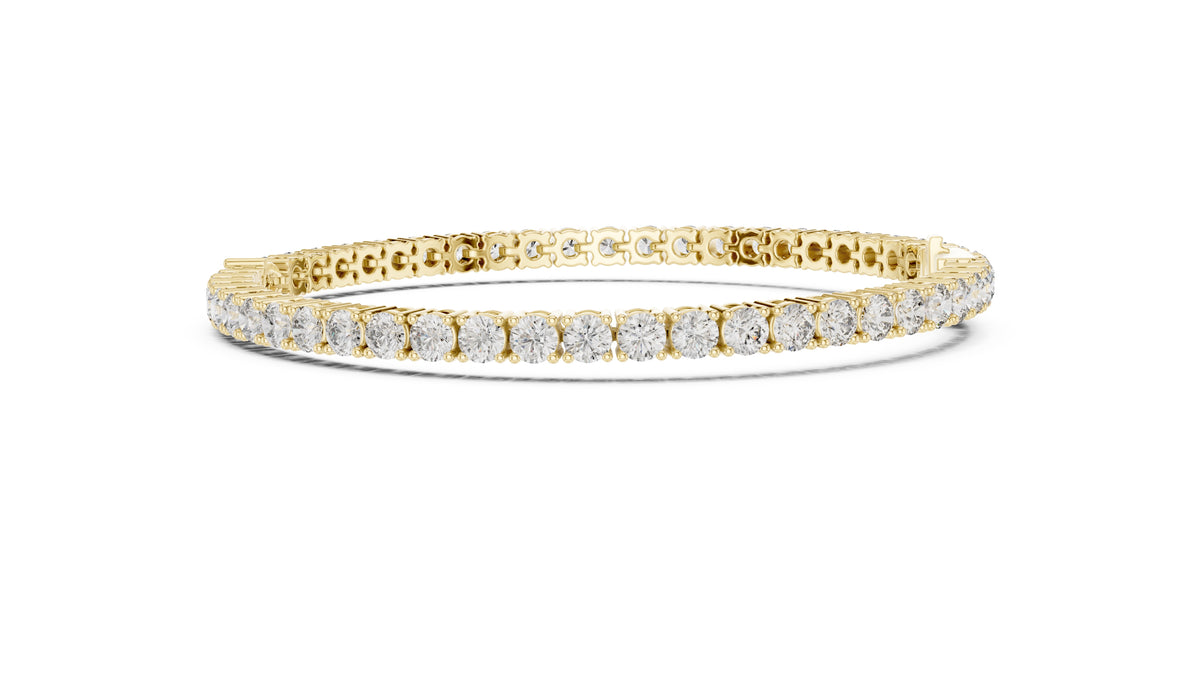 Aura Pear Tennis Bracelet Yellow Gold