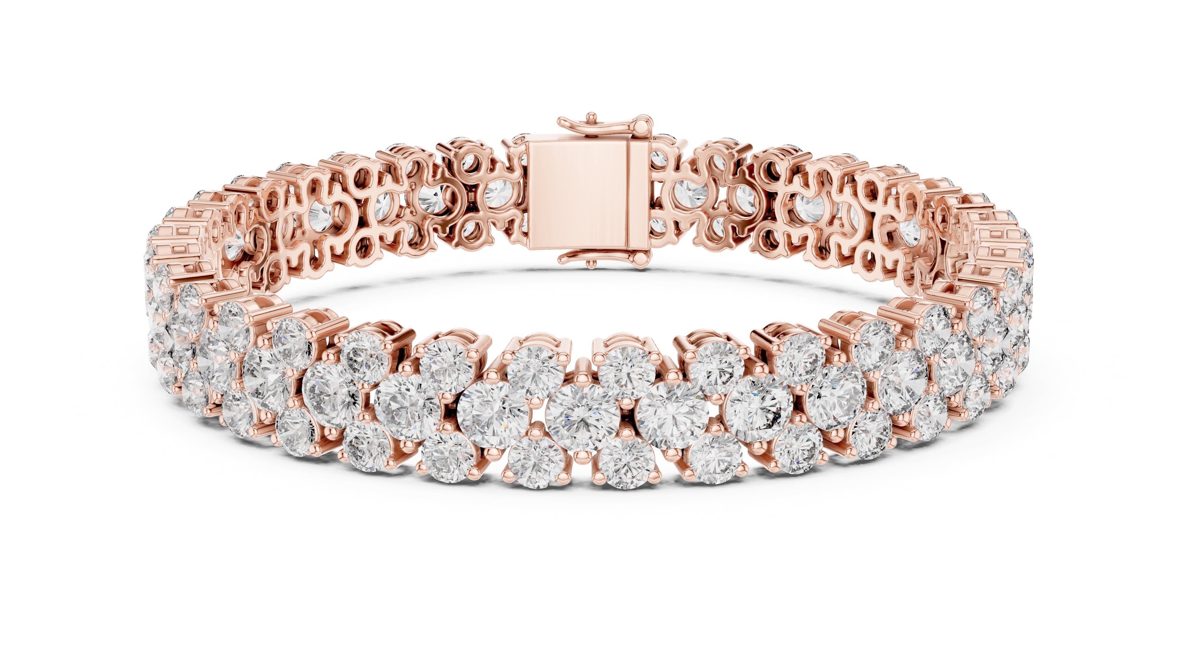 Lumina Multi-Row Tennis Bracelet Rose Gold