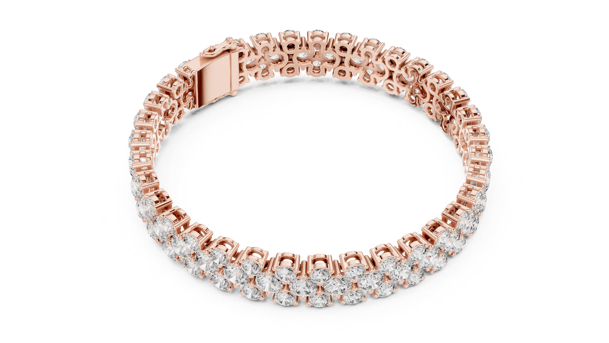 Lumina Multi-Row Tennis Bracelet Rose Gold