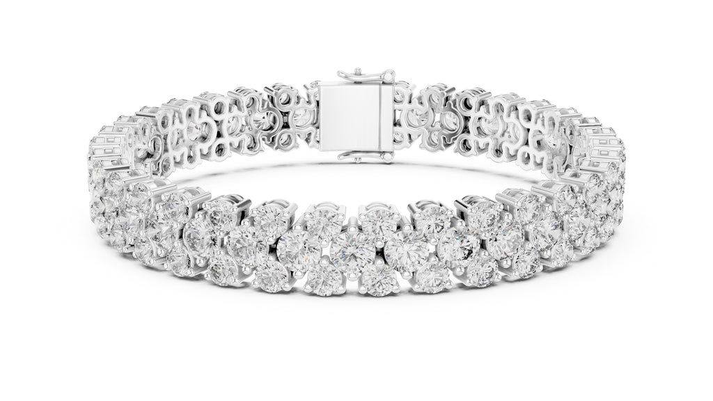 Lumina Multi-Row Tennis Bracelet White Gold