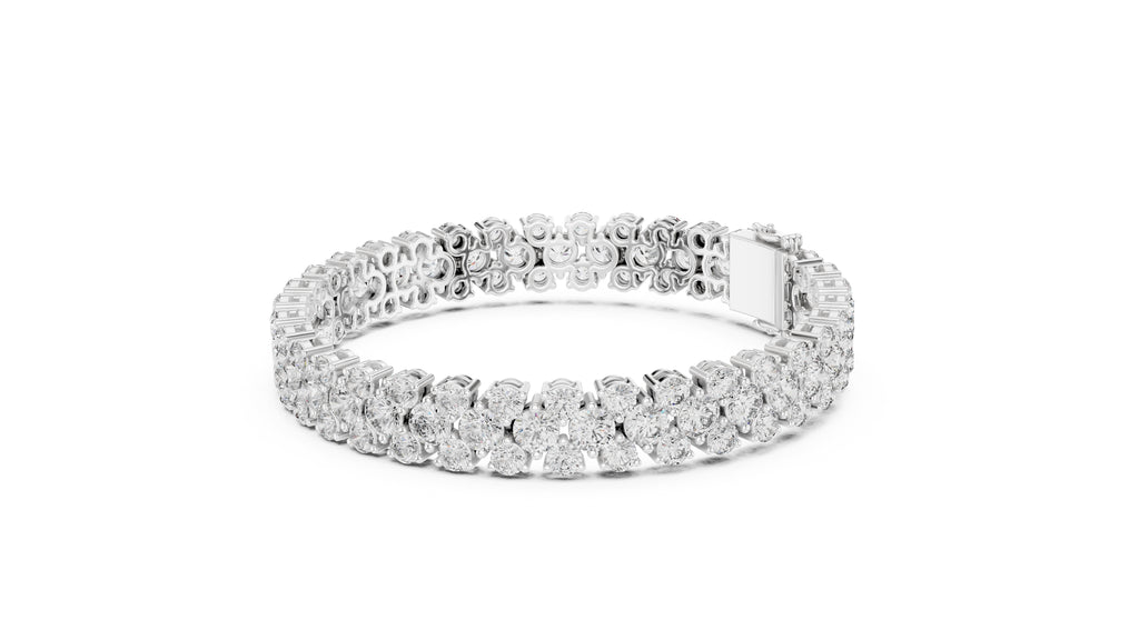 Lumina Multi-Row Tennis Bracelet White Gold