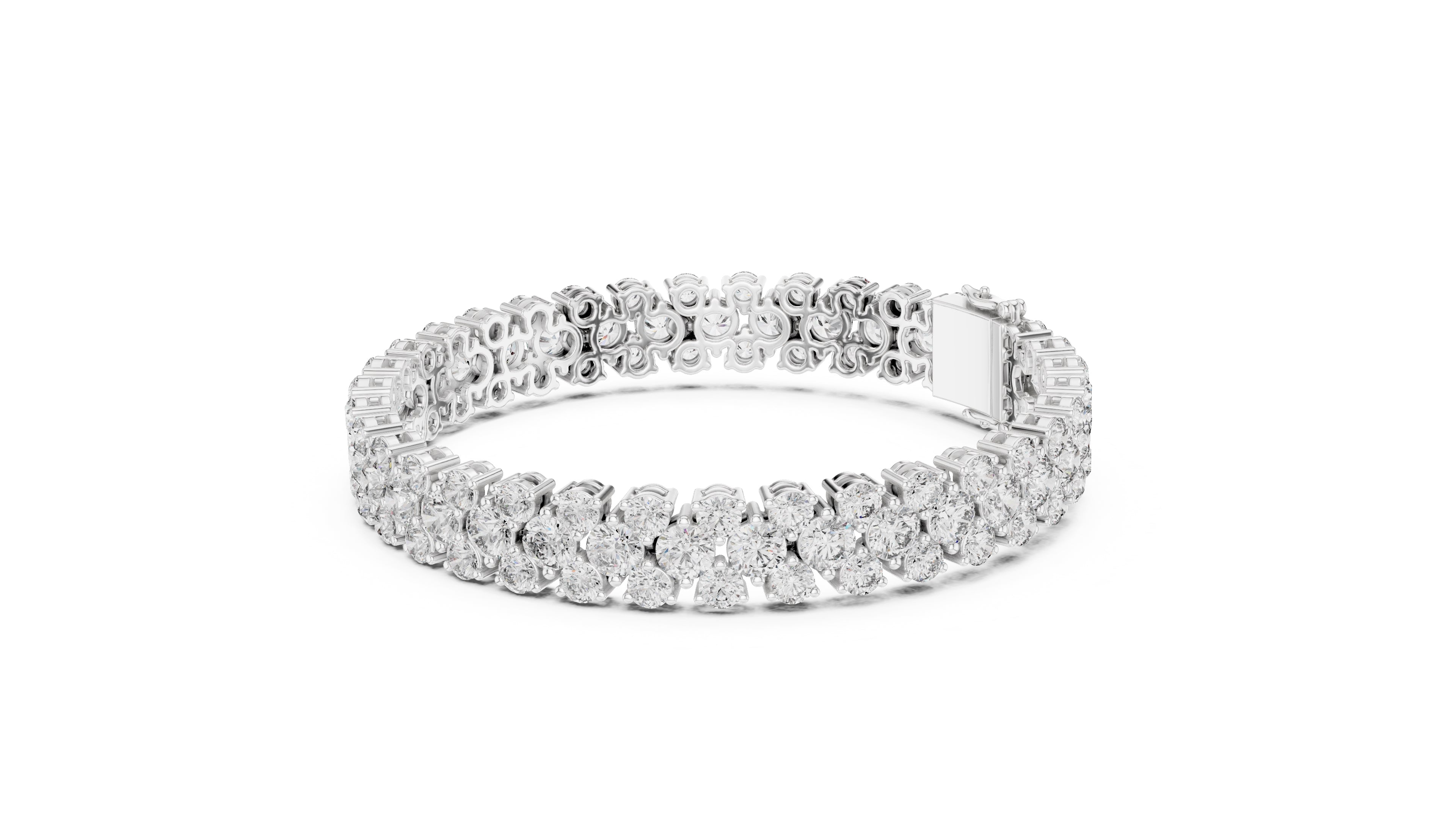 Lumina Multi-Row Tennis Bracelet White Gold