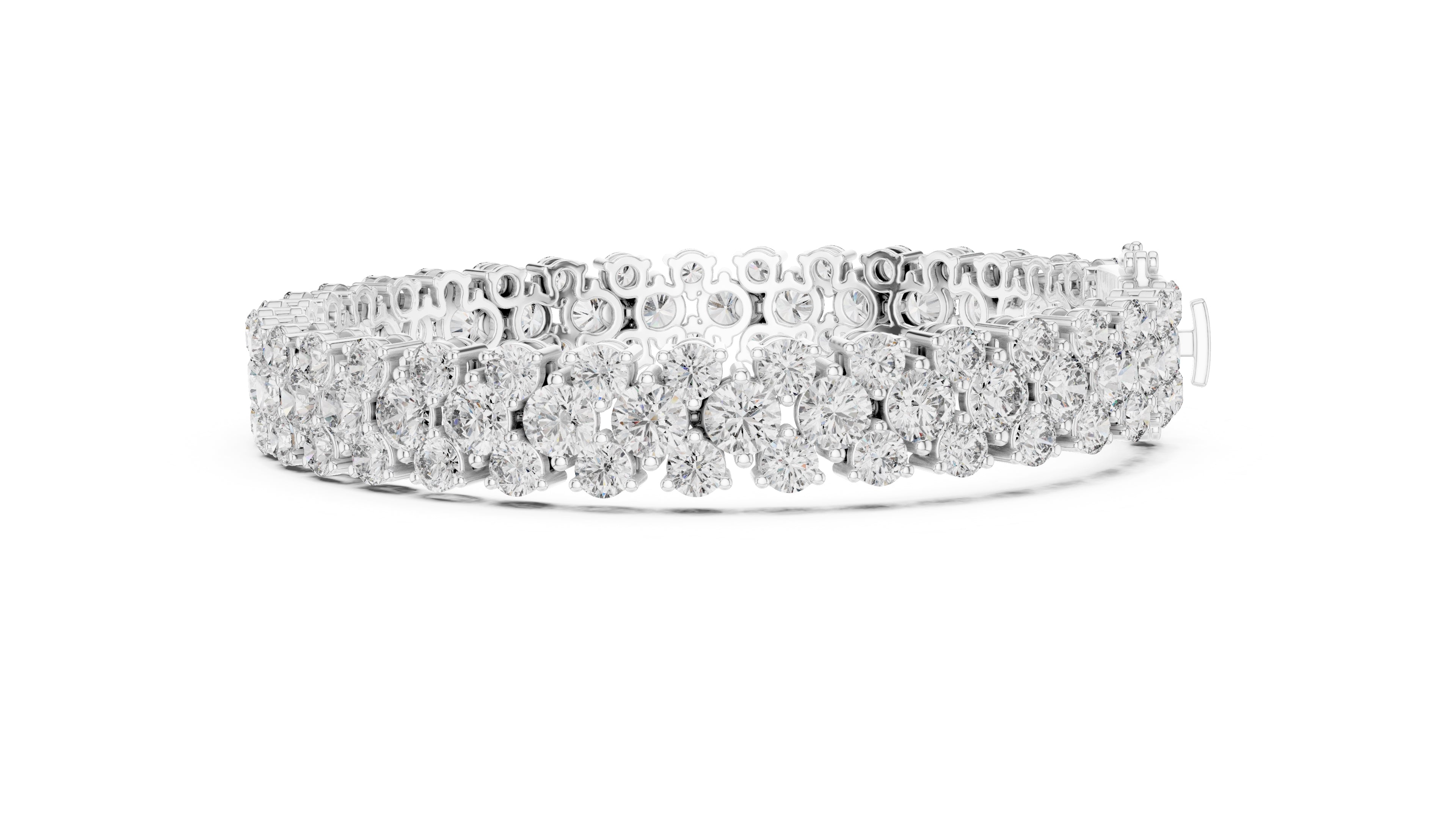 Lumina Multi-Row Tennis Bracelet White Gold