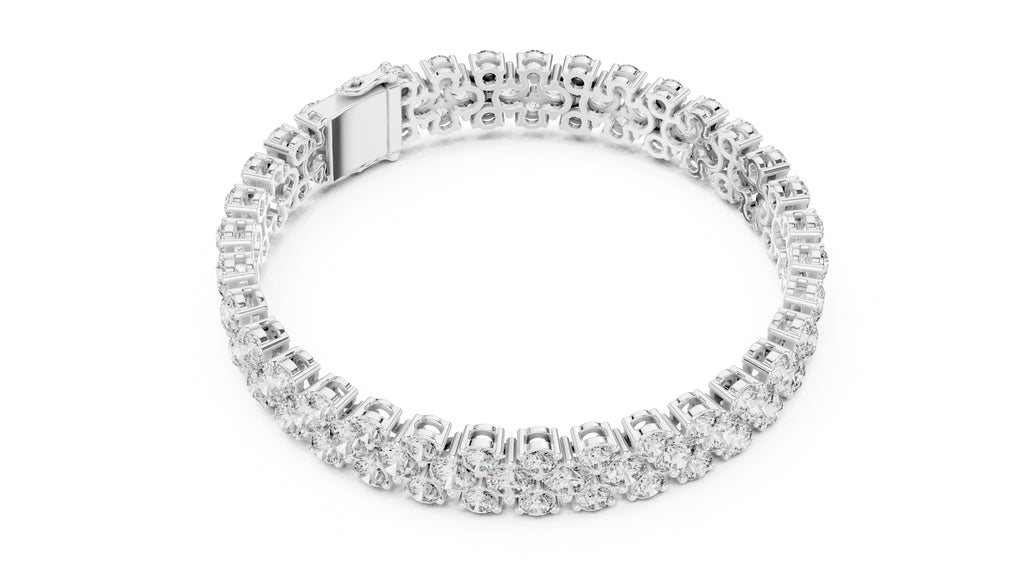 Lumina Multi-Row Tennis Bracelet White Gold