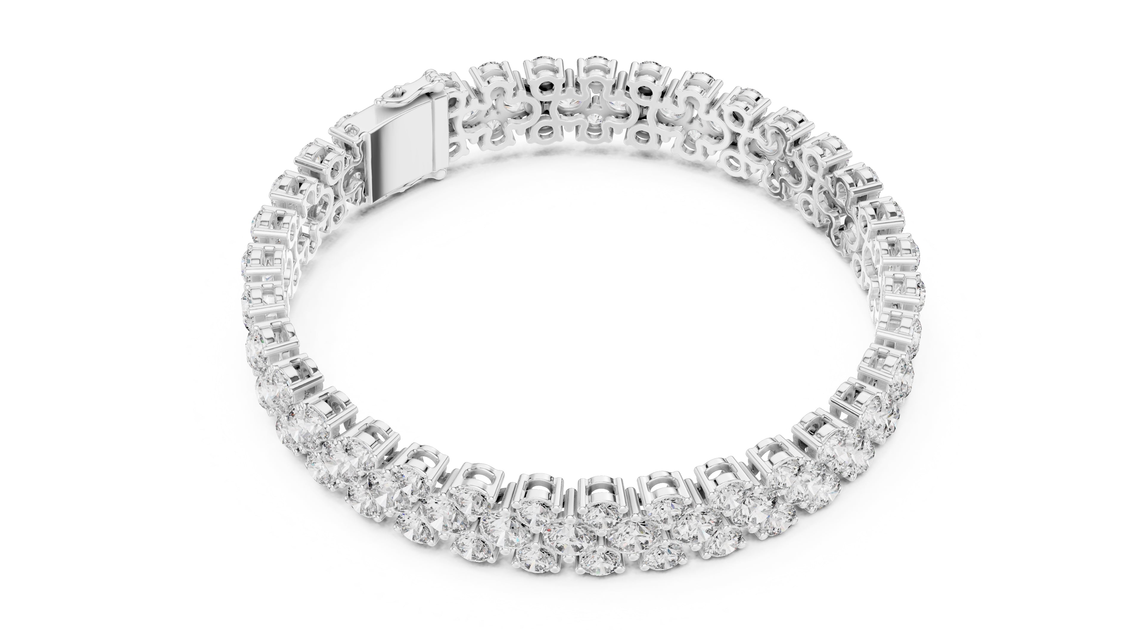 Lumina Multi-Row Tennis Bracelet White Gold