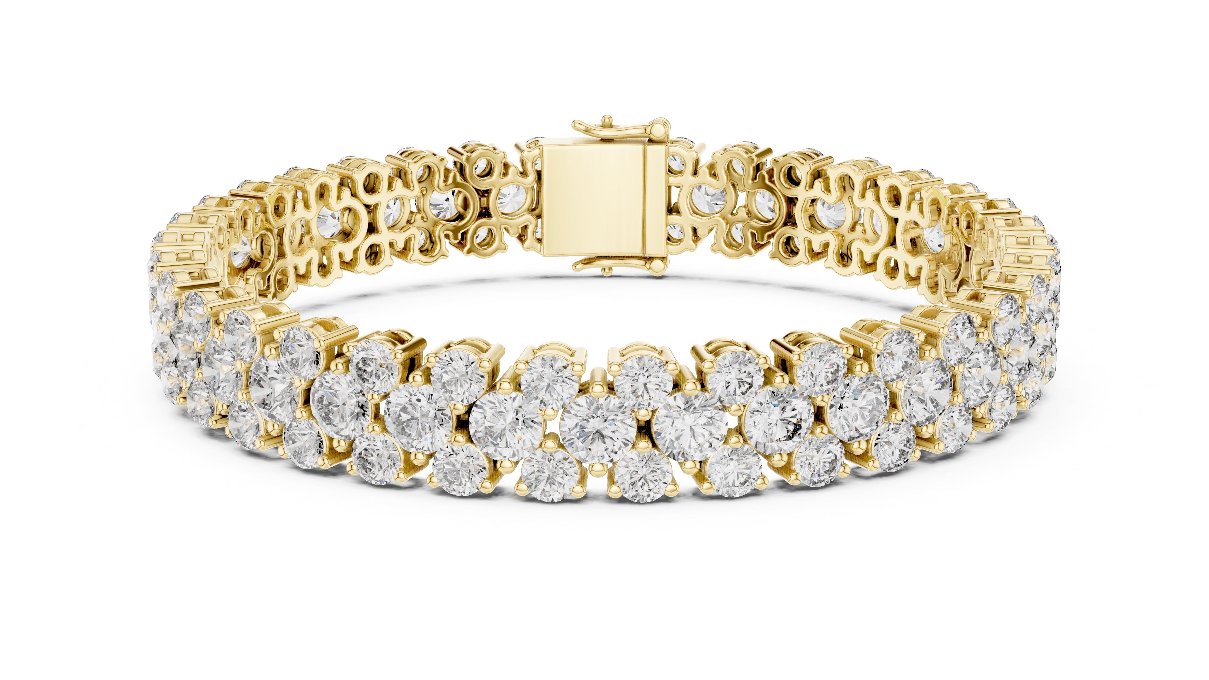 Lumina Multi-Row Tennis Bracelet Yellow Gold