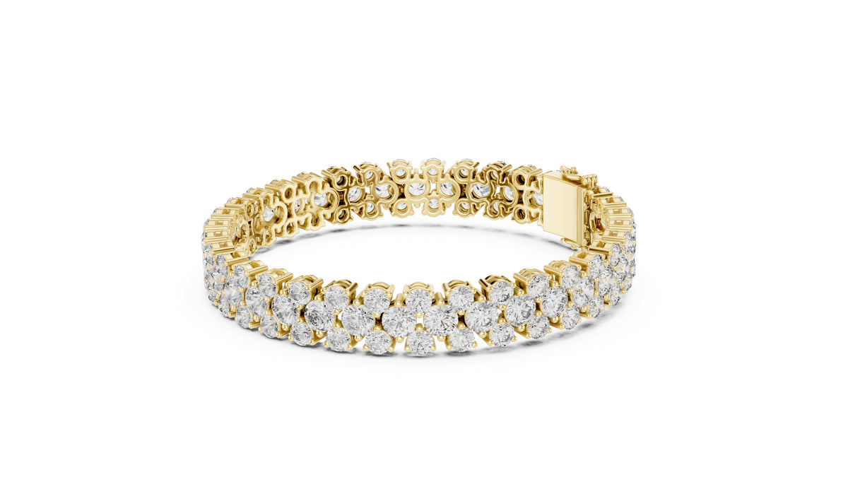 Lumina Multi-Row Tennis Bracelet Yellow Gold