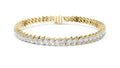 Elliptical Leaflet Tennis Bracelet Yellow Gold