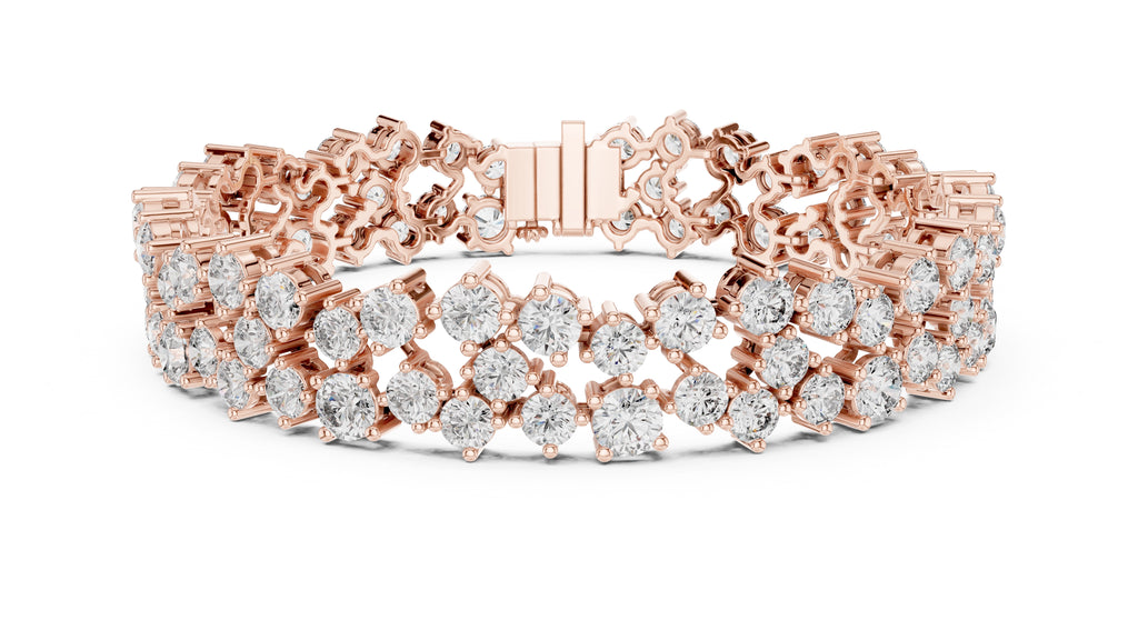 Interstellar Mesh Tennis Bracelet Rose Gold