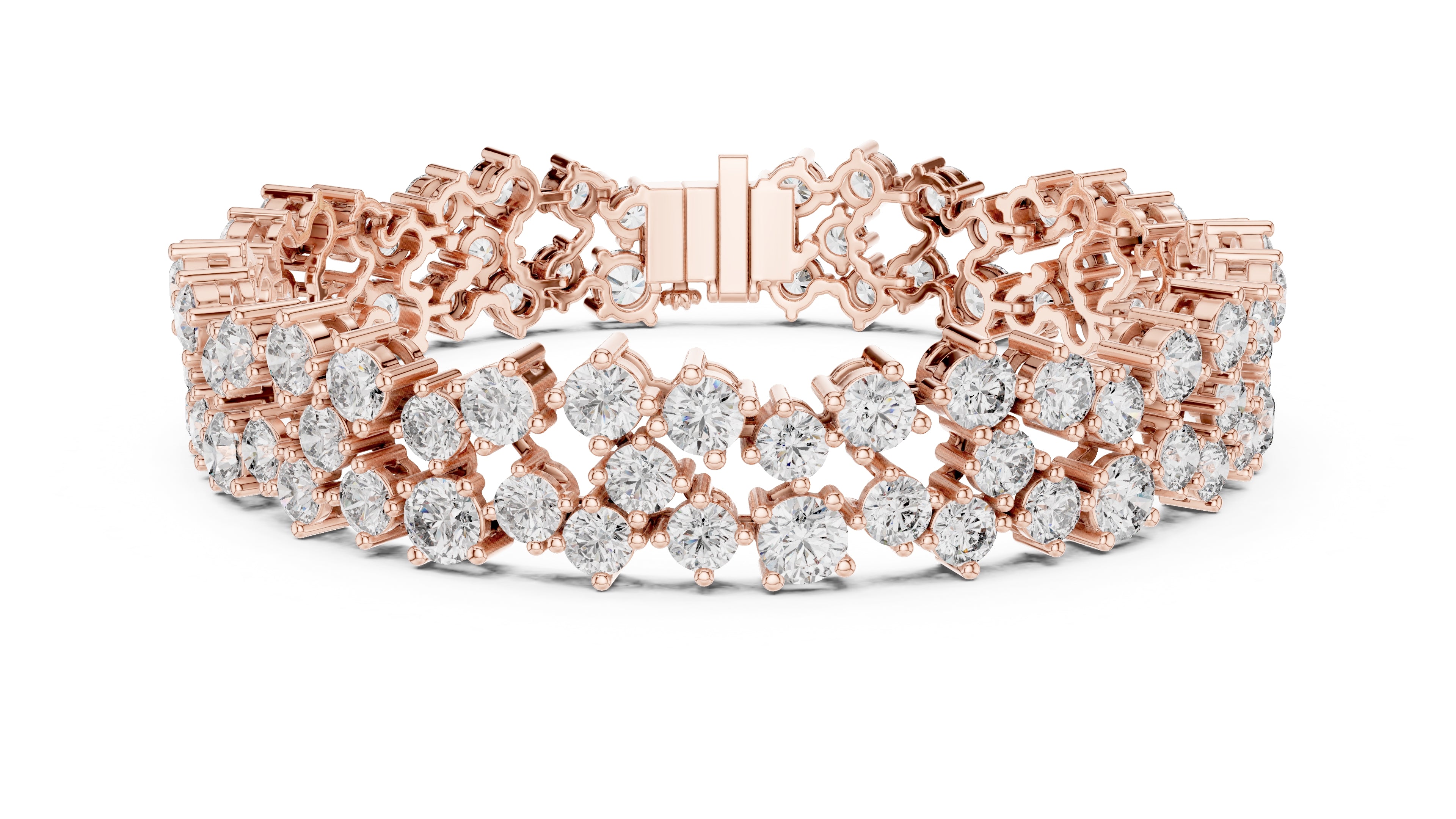 Interstellar Mesh Tennis Bracelet Rose Gold