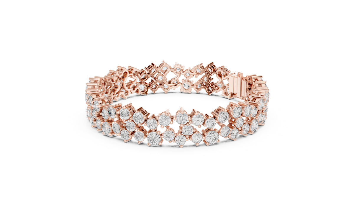Interstellar Mesh Tennis Bracelet Rose Gold
