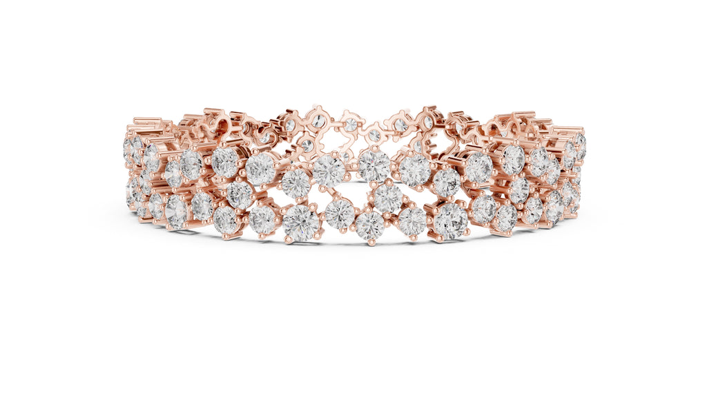 Interstellar Mesh Tennis Bracelet Rose Gold