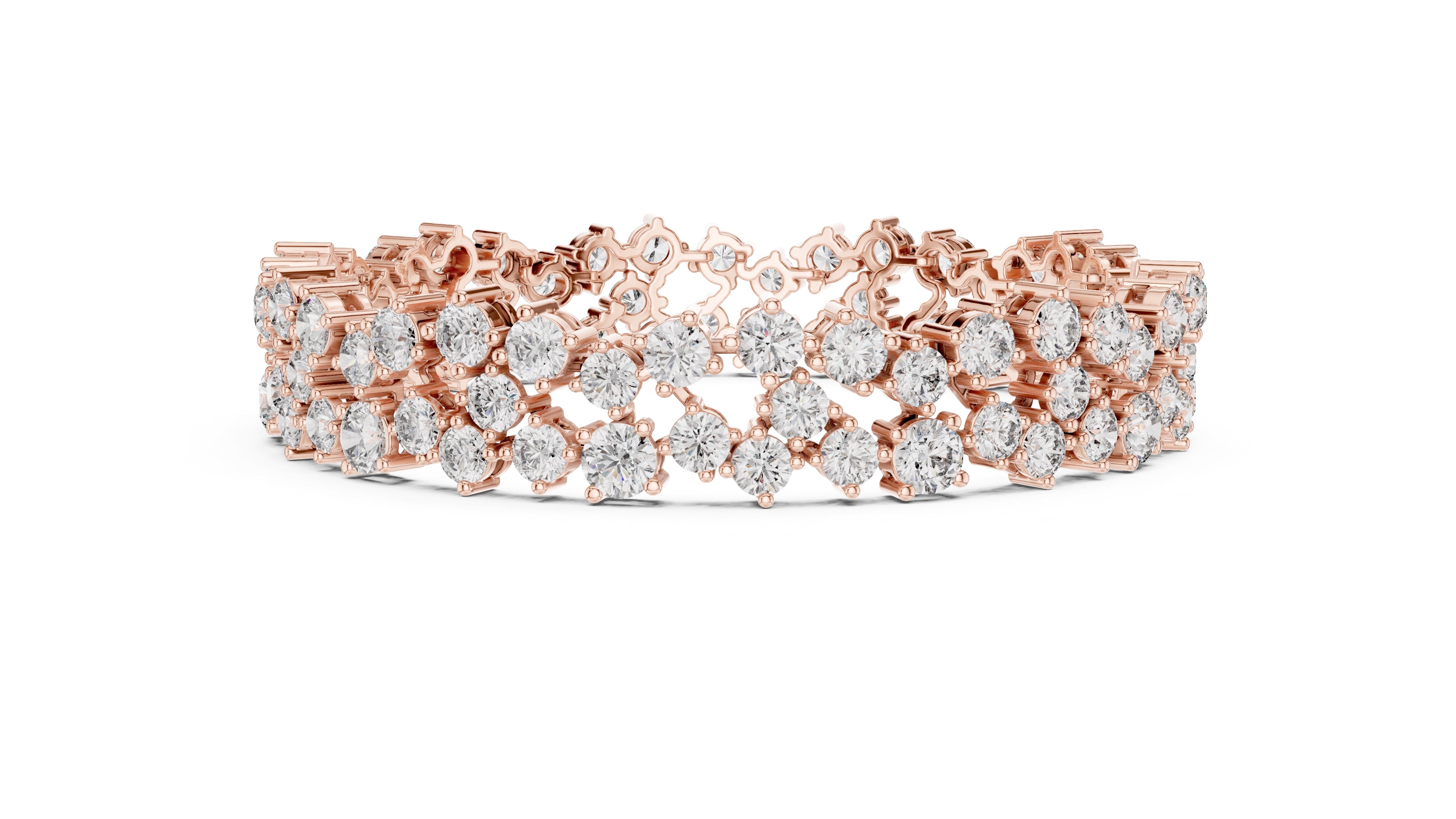 Interstellar Mesh Tennis Bracelet Rose Gold