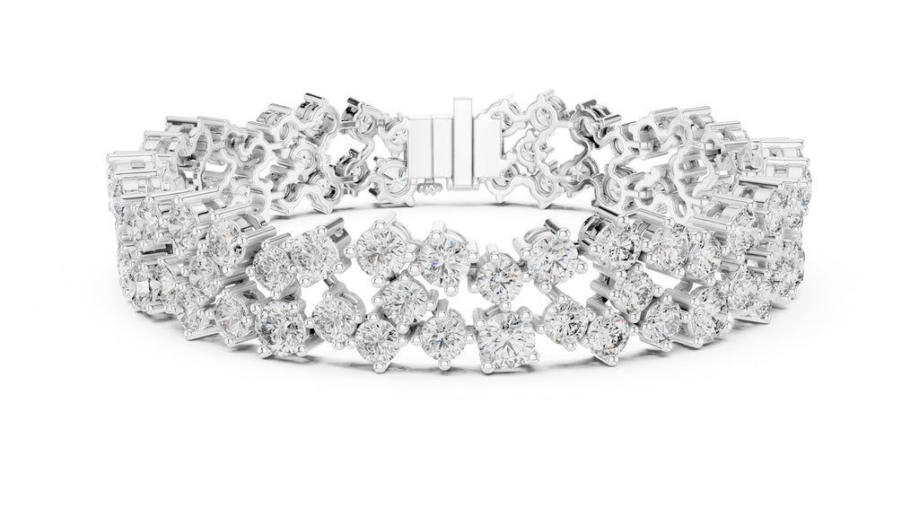 Interstellar Mesh Tennis Bracelet White Gold