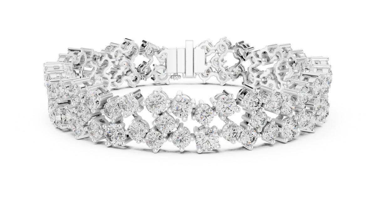 Interstellar Mesh Tennis Bracelet White Gold