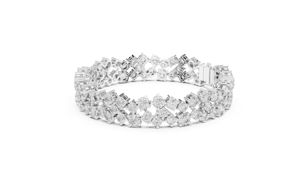 Interstellar Mesh Tennis Bracelet White Gold