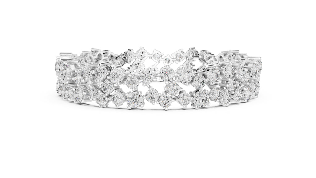Interstellar Mesh Tennis Bracelet White Gold