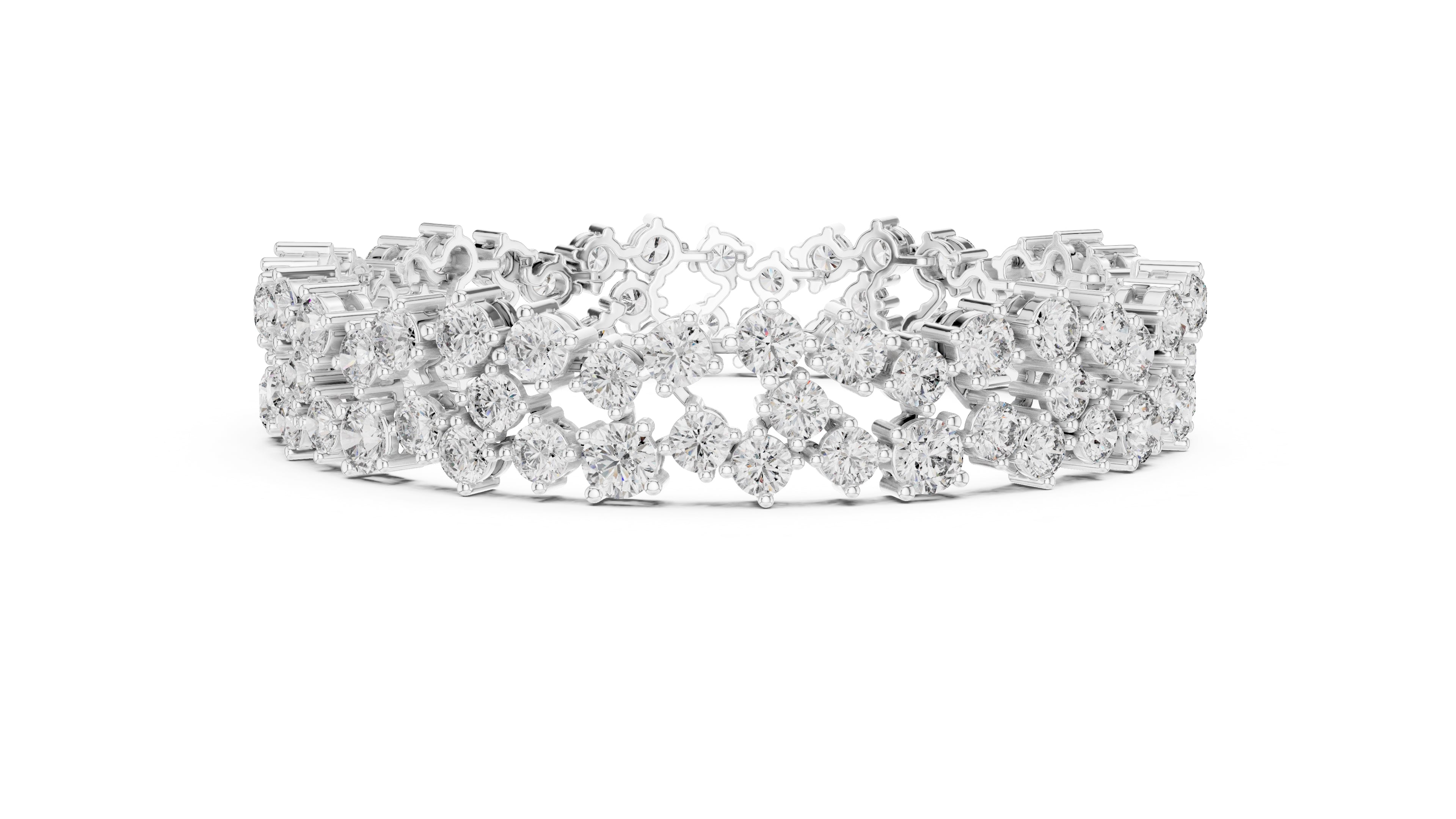 Interstellar Mesh Tennis Bracelet White Gold
