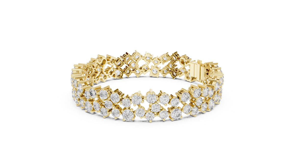 Interstellar Mesh Tennis Bracelet Yellow Gold