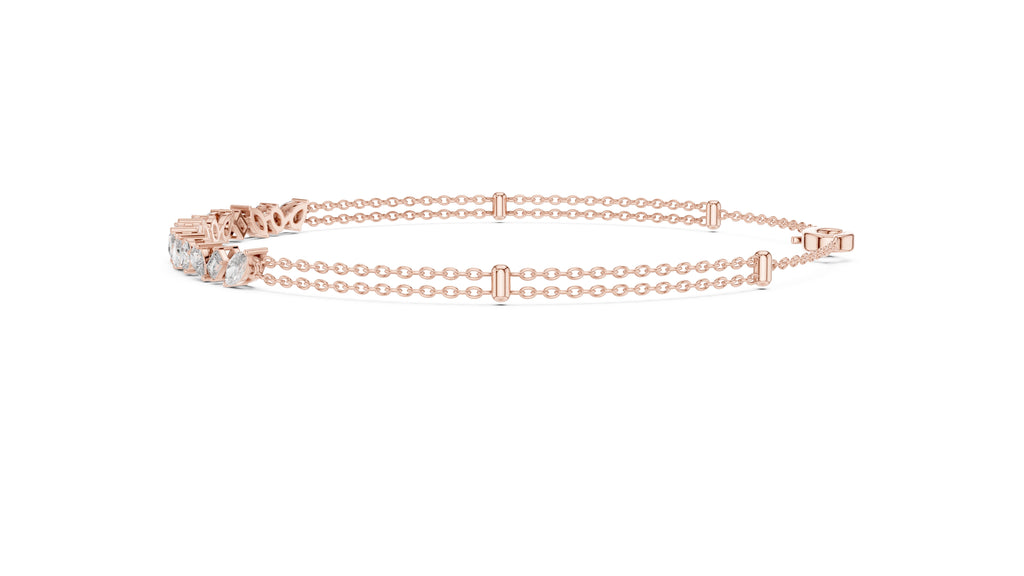 Constellation Mixed-Cut Tennis Chain Rose Gold