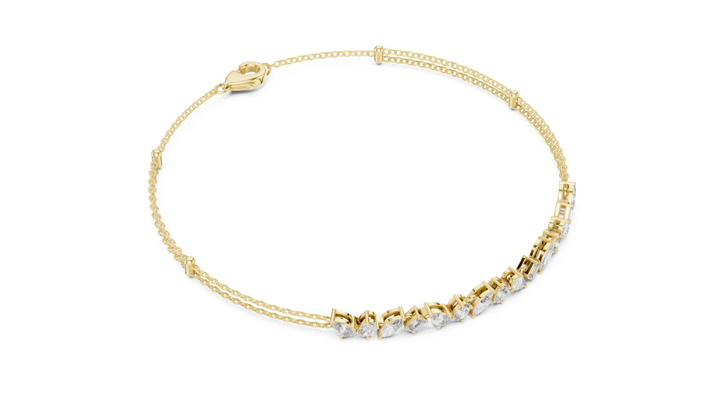 Constellation Mixed-Cut Tennis Chain Yellow Gold