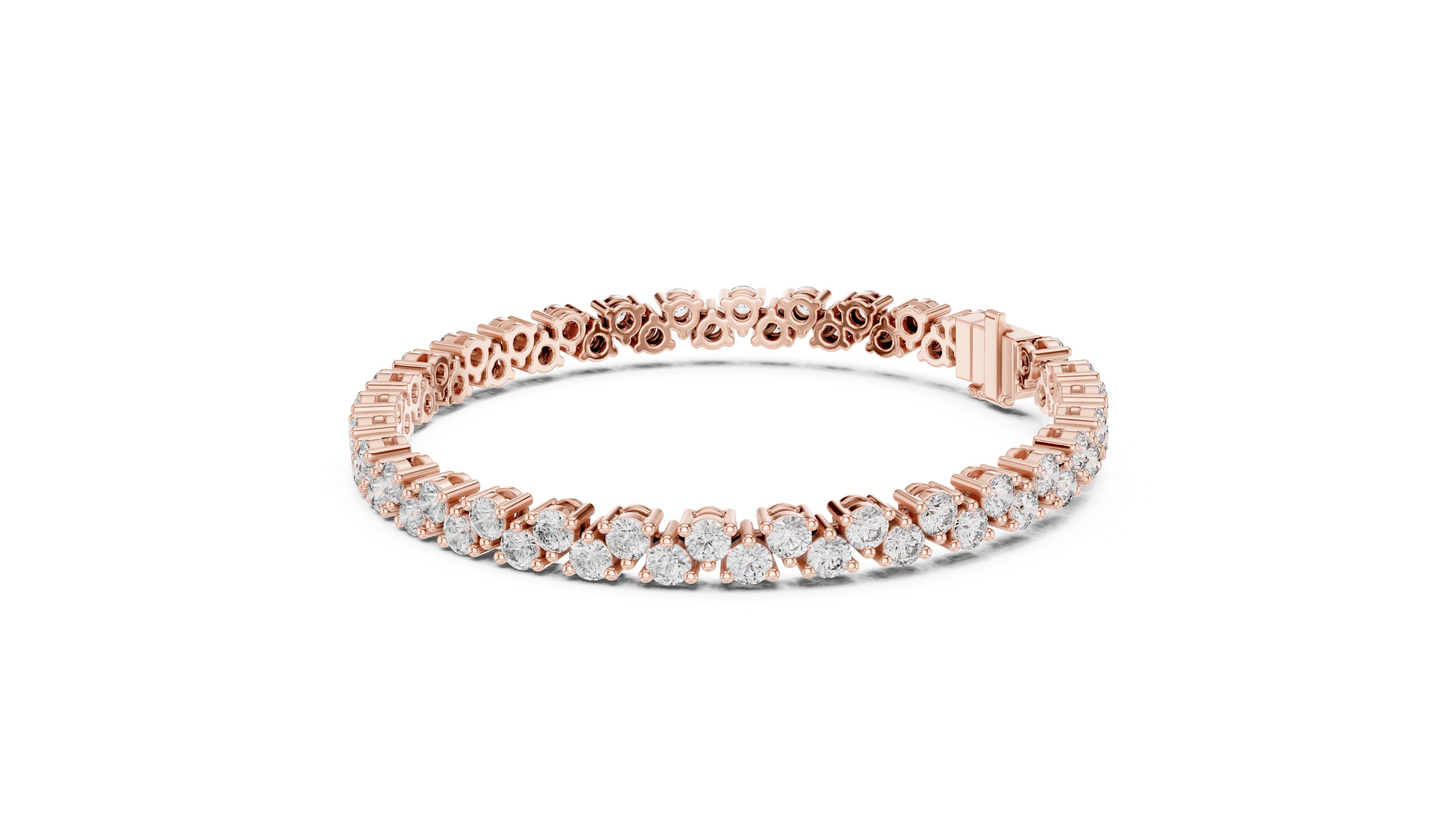 Starlight Zigzag Tennis Chain Rose Gold