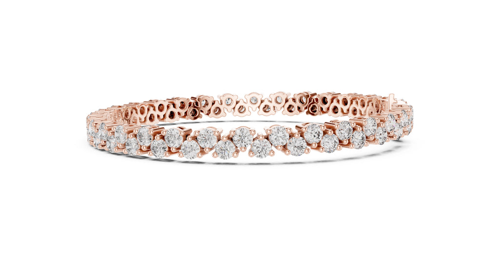 Starlight Zigzag Tennis Chain Rose Gold