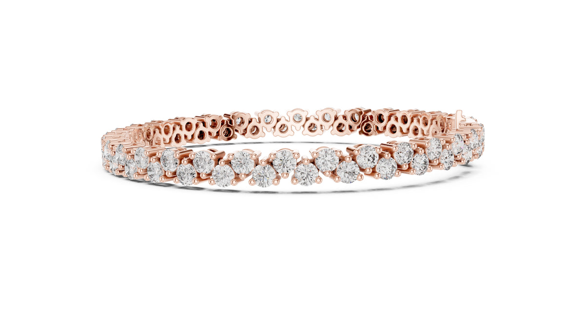 Starlight Zigzag Tennis Chain Rose Gold