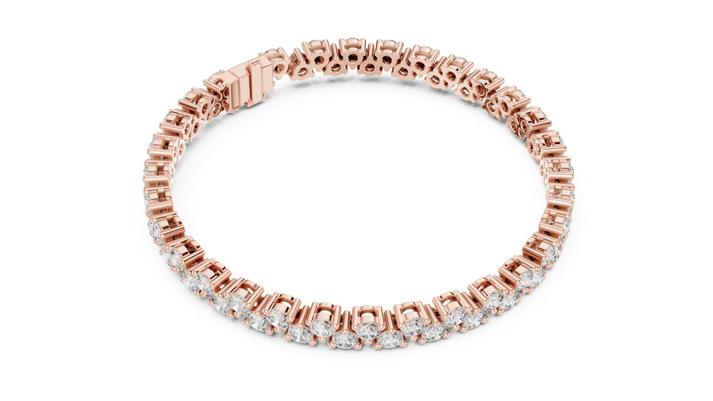 Starlight Zigzag Tennis Chain Rose Gold