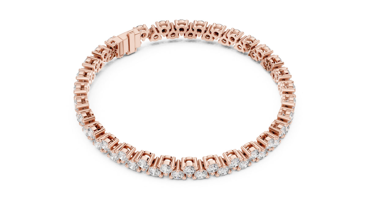 Starlight Zigzag Tennis Chain Rose Gold