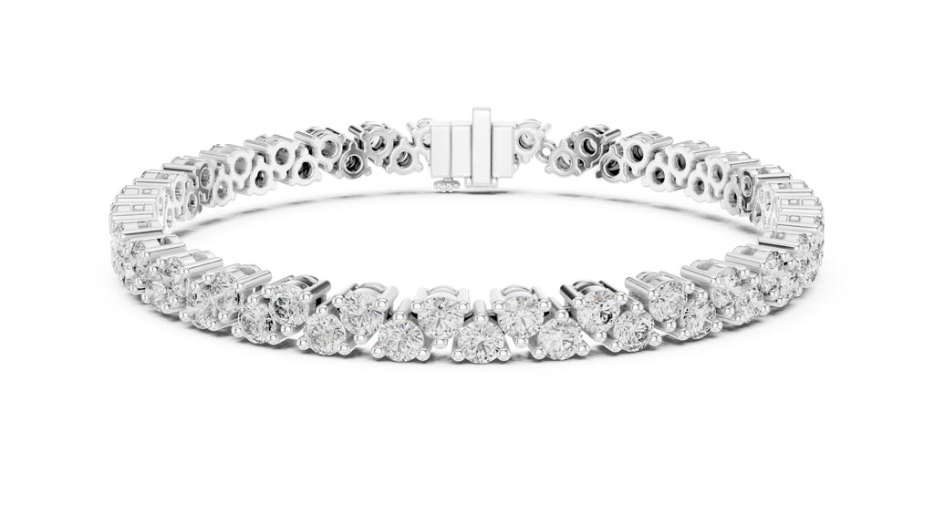 Starlight Zigzag Tennis Chain White Gold