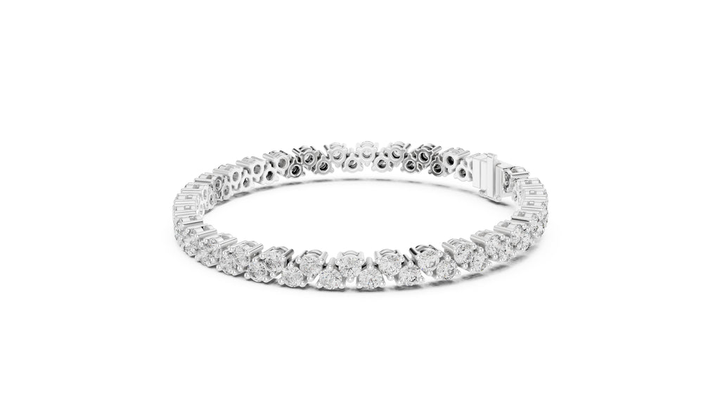 Starlight Zigzag Tennis Chain White Gold