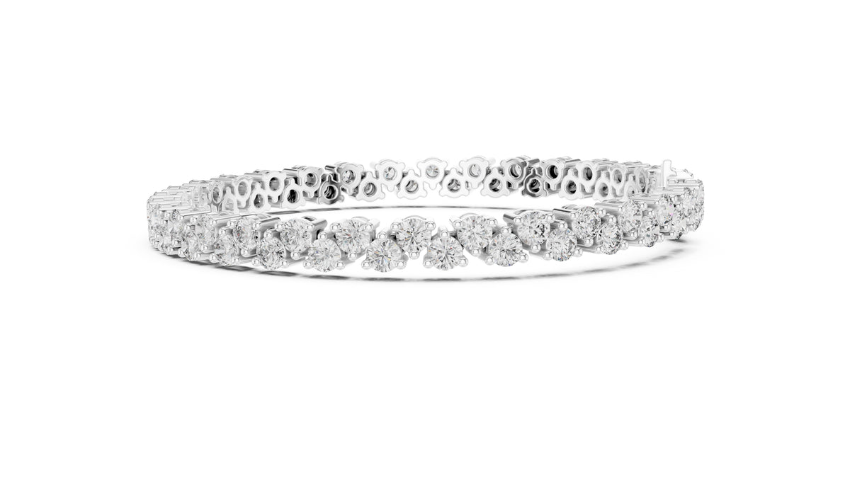 Starlight Zigzag Tennis Chain White Gold