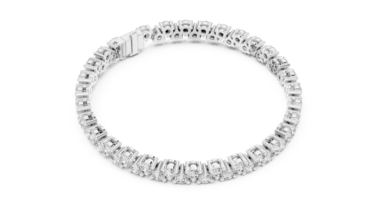Starlight Zigzag Tennis Chain White Gold