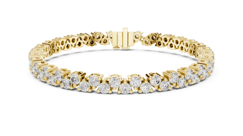Starlight Zigzag Tennis Chain Yellow Gold