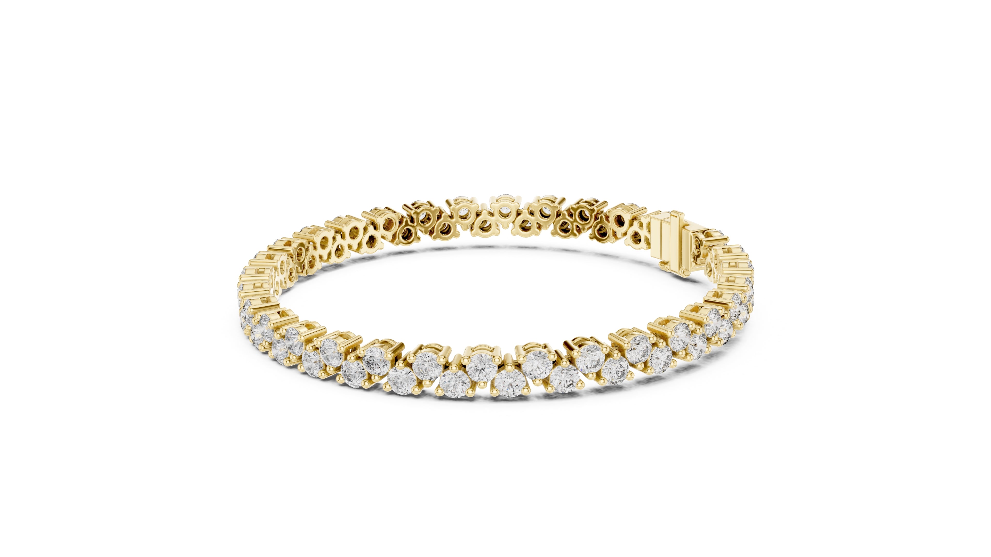 Starlight Zigzag Tennis Chain Yellow Gold